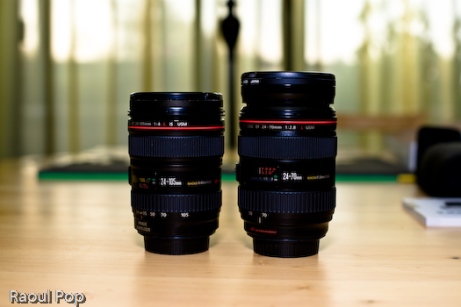 24-105mm and 24-70mm, side by side