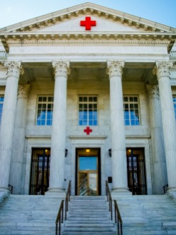 Entrance, Red Cross Headquarters, Washington, DC, USA.