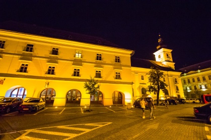 An evening in Sibiu's historical center.