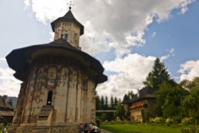 Church, Manastirea Moldovita, Bucovina, Romania.
