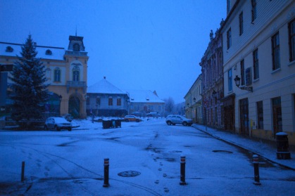 Taken during a mid-February snowfall in Medias, Romania