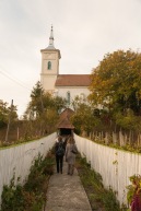 At the fortified church in Bahnea, Transilvania, Romania