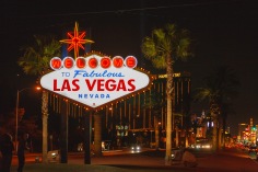 On the Strip at night, Las Vegas, NV, USA