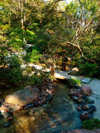 Happy little stream, Morikami Museum and Japanese Gardens, Delray Beach, FL, USA.